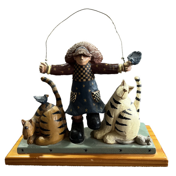 WILLIRAYE Studio 2000 Best Buddies Americana Girl Jumping Rope with Cats WW1313 - Picture 1 of 16